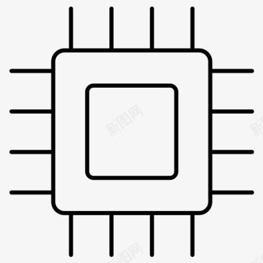 电路设备箱集成电路电路处理器图标