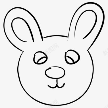 兔子动物一套交通工具图标