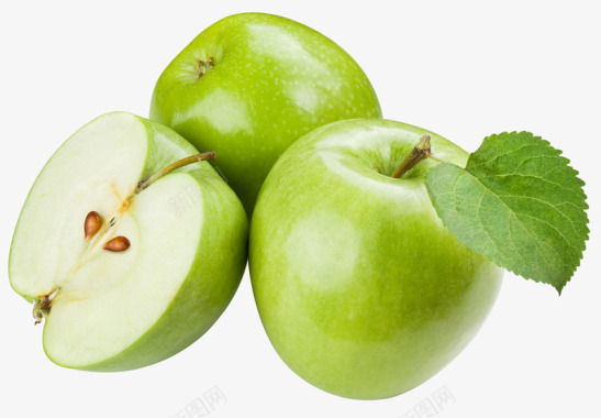 青苹果水果食材蔬菜水果免扣画板精细划分标明图标