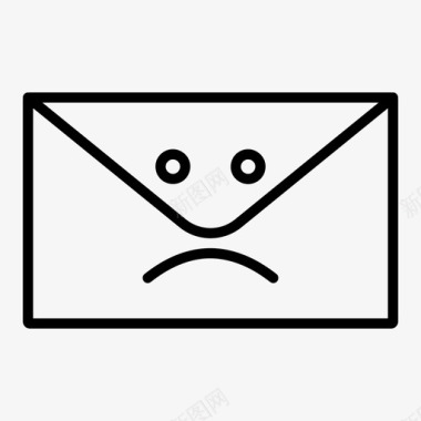 信封的消息邮件坏消息丧亲之痛图标