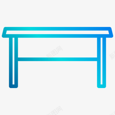 桌子正面图桌子家具和装饰3线性坡度图标