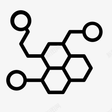 激素网络与科学化学激素图标