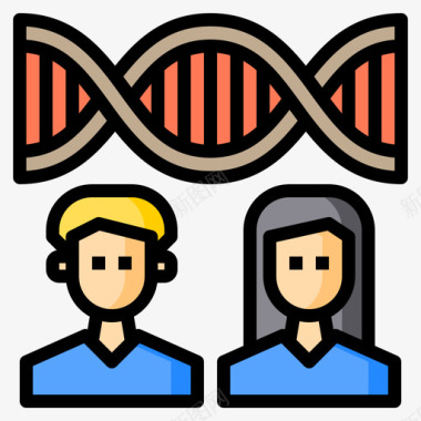 遗传遗传学生物化学31线性颜色图标