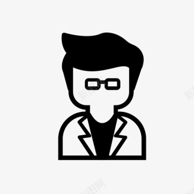 科学家的职业科学家化身实验图标