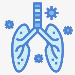 蓝色肺部肺部病毒传播101蓝色高清图片