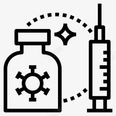 水痘疫苗疫苗冠状病毒170线性图标