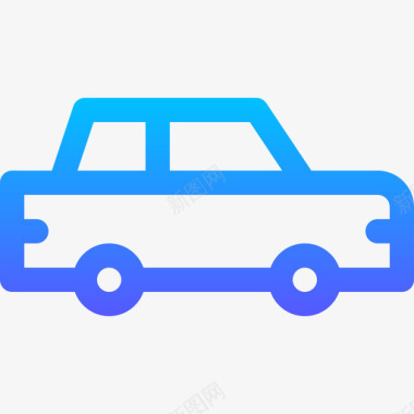 ford轿车轿车运输225线性颜色图标