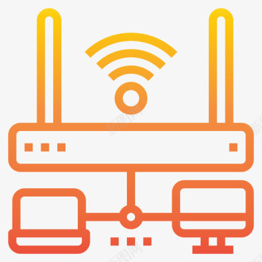 路由器路由器通信244梯度图标