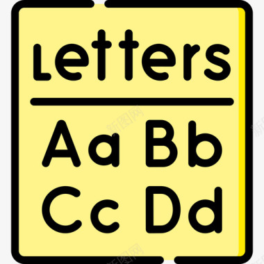 字母国际儿童节3线颜色图标