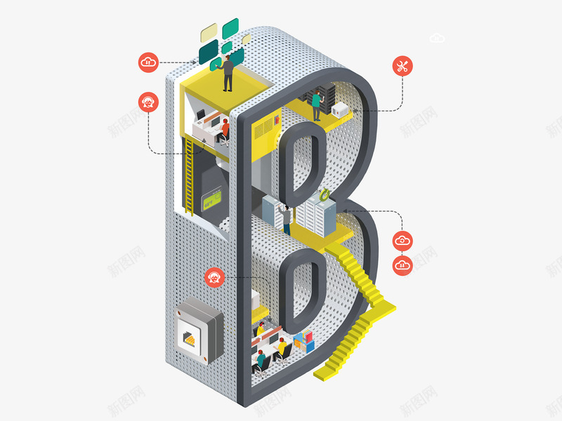 3D25DB字体设计立体Bpng免抠素材_88icon https://88icon.com 3D25DB 字体 设计 立体