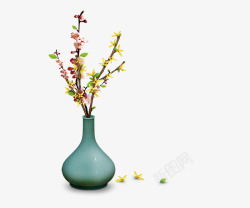欧式花瓶装饰挂饰花草树叶大叶热带树叶盆栽花架花盆台素材