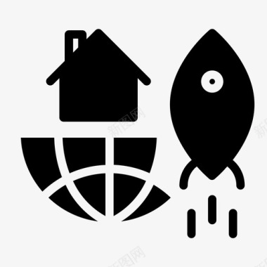 火箭PNG营销房地产商业全球图标