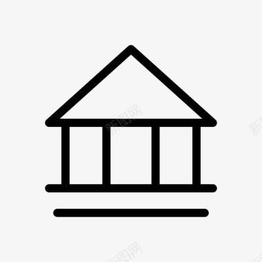 小屋小屋建筑假日图标
