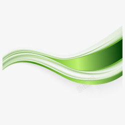 绿色波浪线条矢量图装饰壁纸丝带素材