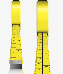 标尺量尺计量厘米的工具黄色卷尺尺子文具素材