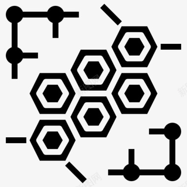 分子分子生物化学32固体图标