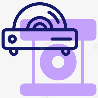 电影播放机Dvd播放机电影院124线性彩色图标