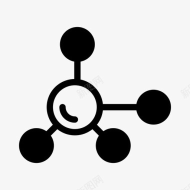 生物分子科学科学分子键合细胞图标