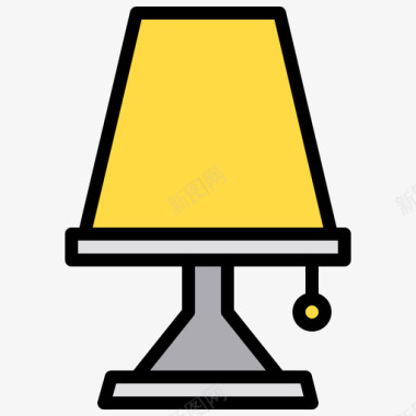 灯具灯具家具及装饰2线颜色图标