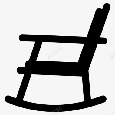 摇椅家具橡木家具图标
