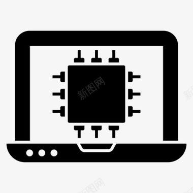 AI芯片硬件中央处理器计算机芯片图标