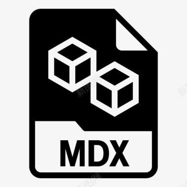 3D电视眼镜mdx文档文件图标