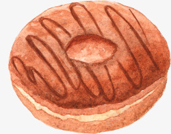手绘水彩烘焙面包甜品饼干蛋糕透明装饰图案4手绘水彩素材