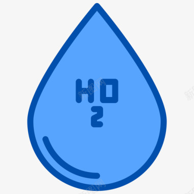 透明水素材水科学151蓝色图标