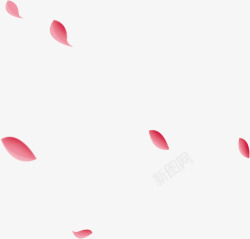 粉色漂浮花瓣装饰壁纸素材