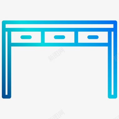 简易桌子桌子家具和装饰3线性坡度图标