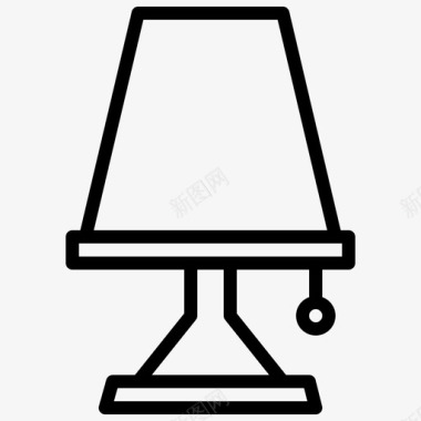 线性装饰灯具家具和装饰1线性图标