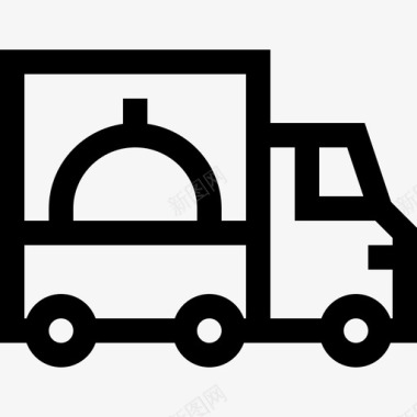 100M送货车食品配送100直线式图标