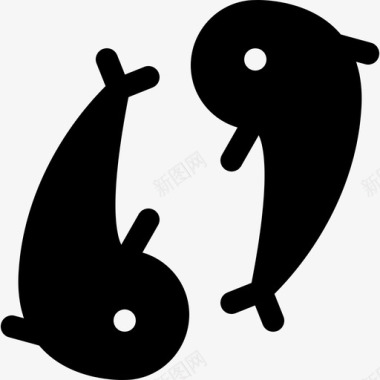 矢量鱼鱼海洋生物64装满图标