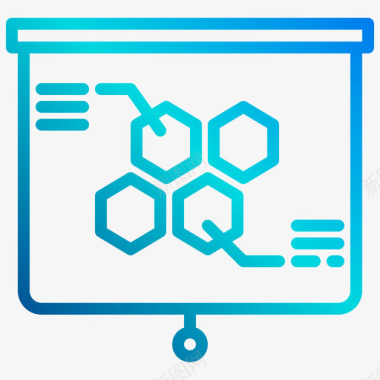 科学选择呈现科学153线性梯度图标