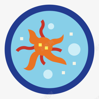 癌细胞病毒171扁平图标