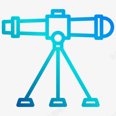 望远镜望远镜科学153线性梯度图标