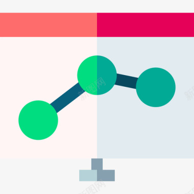 营销模板分析在线营销51扁平图标