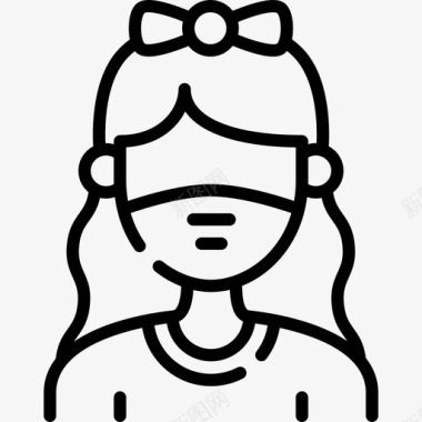 带着面具的人物女孩带着医用面具的化身4直系图标