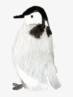水彩卡通可爱手绘企鹅剪贴画图案手账设计PS21水彩素材