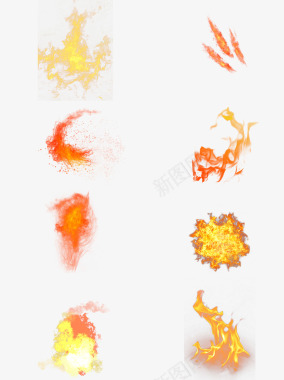 唯美海水梦幻唯美火焰火焰特效透明合集下载系列火焰特图标