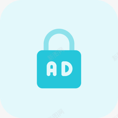 广告设计挂锁商务和广告5tritone图标