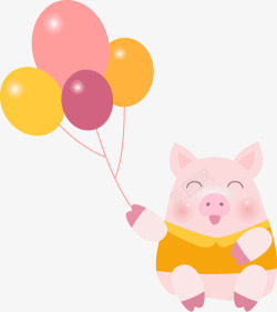 可爱粉色系猪猪新年氛围免扣复古传统中国风日式翔云灯素材