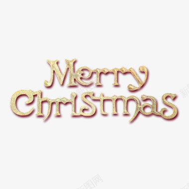 圣诞快乐MerryChristmas字体英文图标