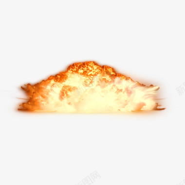黄色燃烧的蘑菇云爆炸火焰下载系列火焰特效系图标
