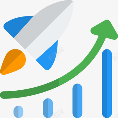 火箭免抠素材火箭发射创业和新业务15平图标