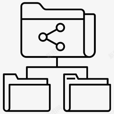 共享文件夹数据结构分布式文档图标