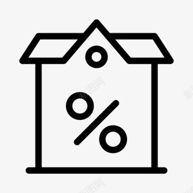 折扣字体折扣屋建筑住宅图标