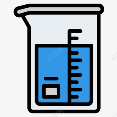 简洁烧杯烧杯科学155线性颜色图标