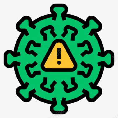 病毒病毒风险管理5线性颜色图标
