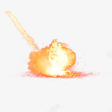 黄色燃烧的蘑菇云爆炸火焰下载系列火焰特效系图标